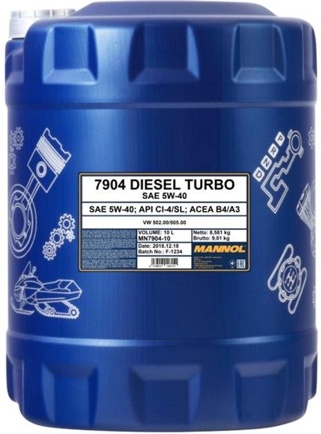 5W-40 20ltr. Motor oil Mannol 7904 Diesel Turbo – Ekobaltika